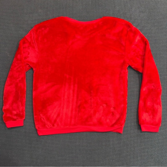 Disney Vibrant Red Mickey Mouse Velour Sweatshirt - Picture 4 of 4